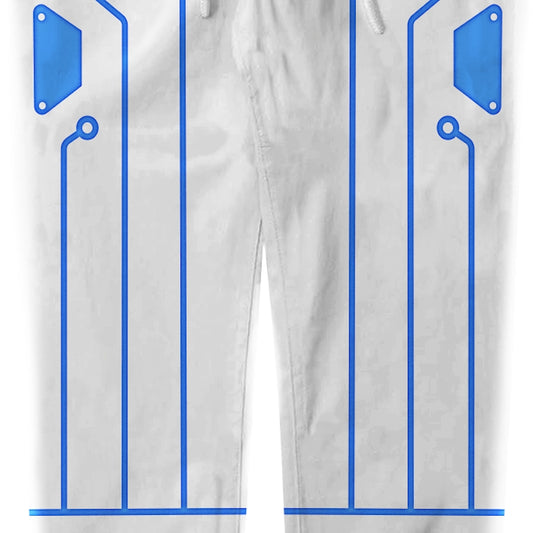 Blue Circuit Tron Costume Pants