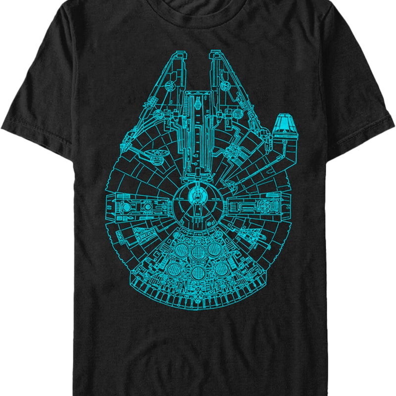 Blue Millennium Falcon Shirt