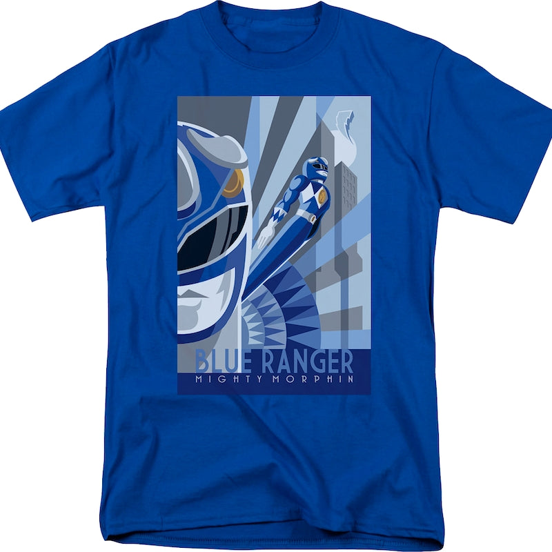 Blue Ranger Poster Mighty Morphin Power Rangers T-Shirt