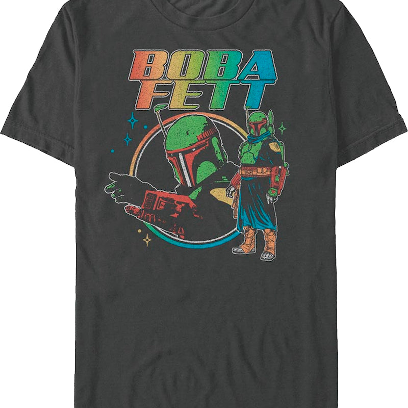 Boba Fett Retro Circle Star Wars T-Shirt