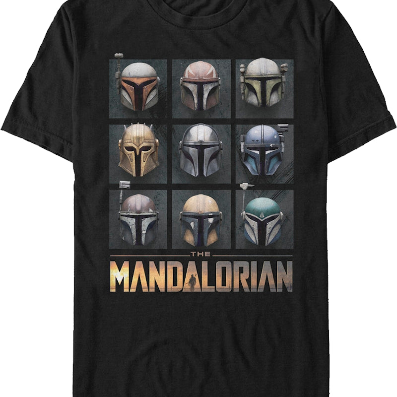 Bounty Hunter Helmets Star Wars The Mandalorian T-Shirt