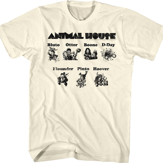 Cartoon Characters Animal House T-Shirt