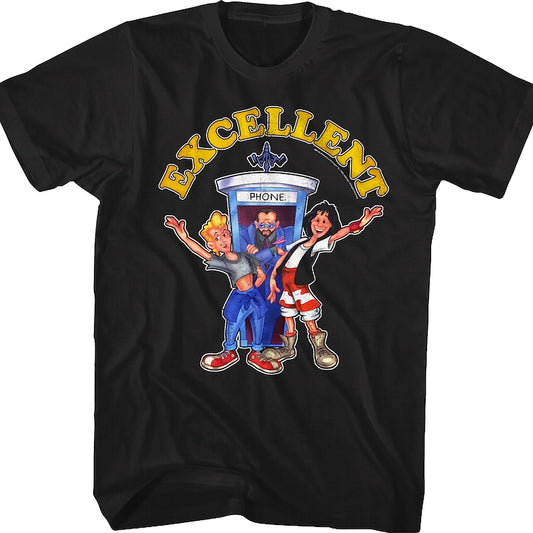 Cartoon Characters Bill and Ted's Excellent Adventure T-Shirt