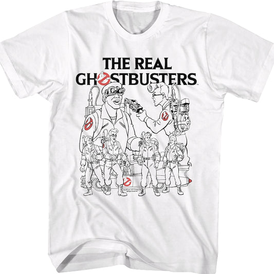 Character Sketches Real Ghostbusters T-Shirt