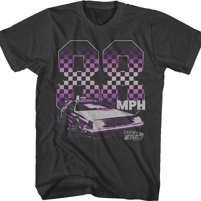 Checkerboard 88 MPH Back To The Future T-Shirt