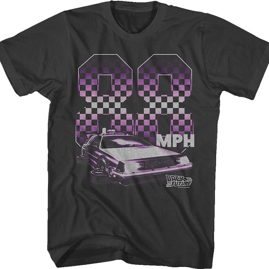 Checkerboard 88 MPH Back To The Future T-Shirt