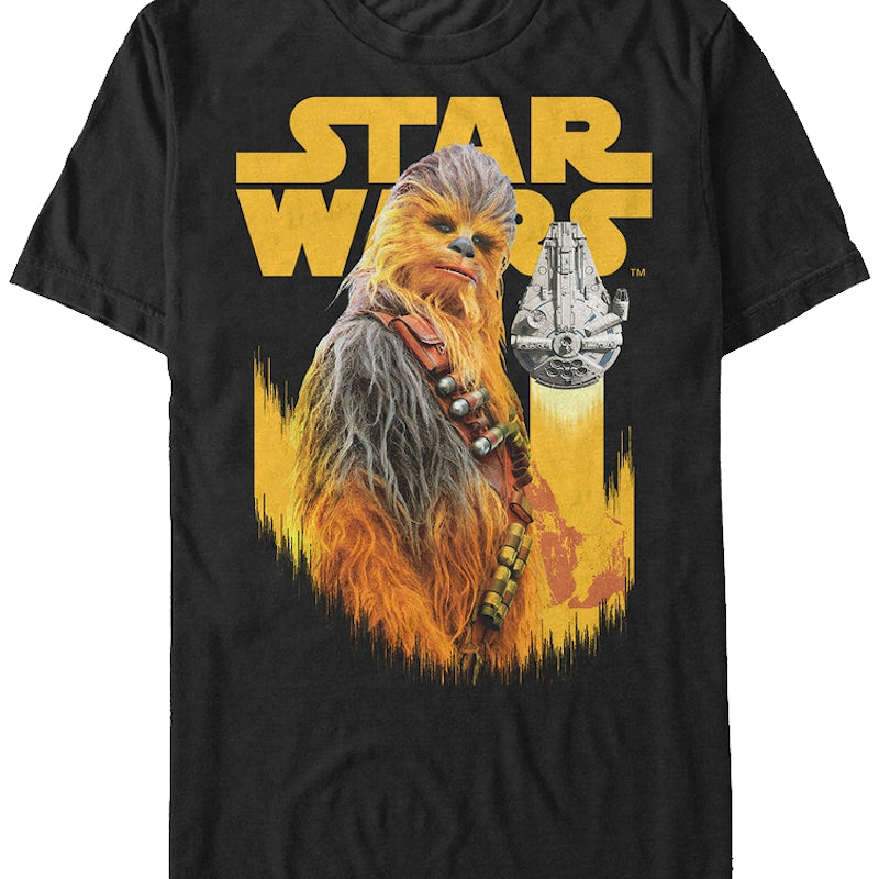 Chewbacca and Millennium Falcon Solo Star Wars T-Shirt