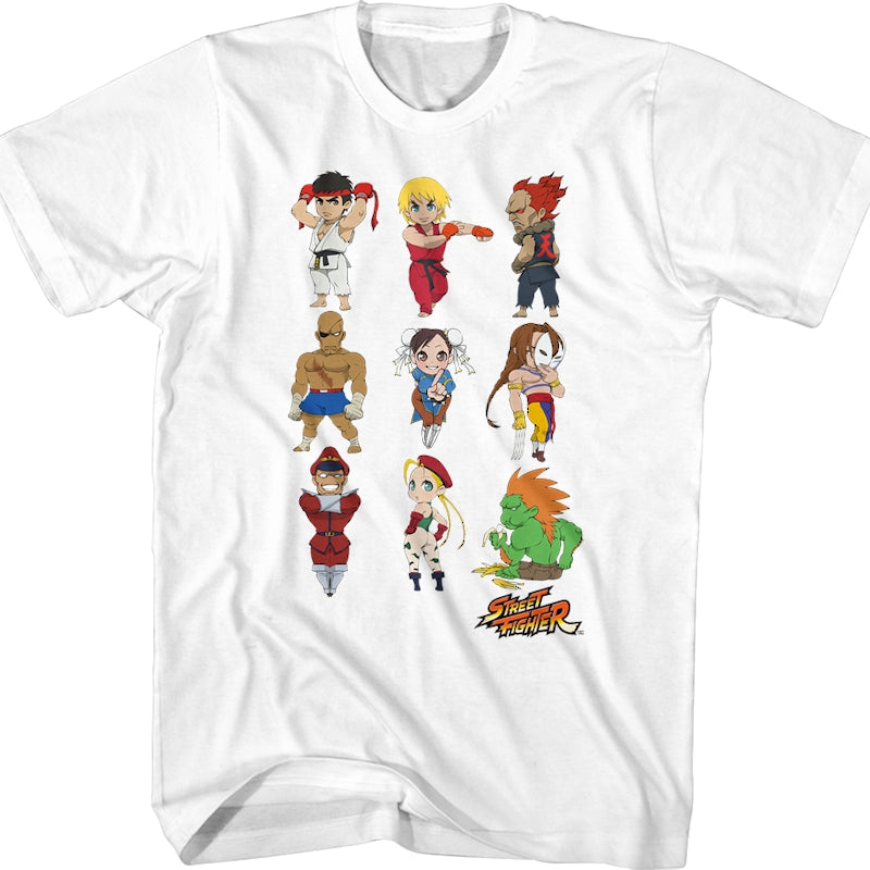 Chibi Action Poses Street Fighter T-Shirt