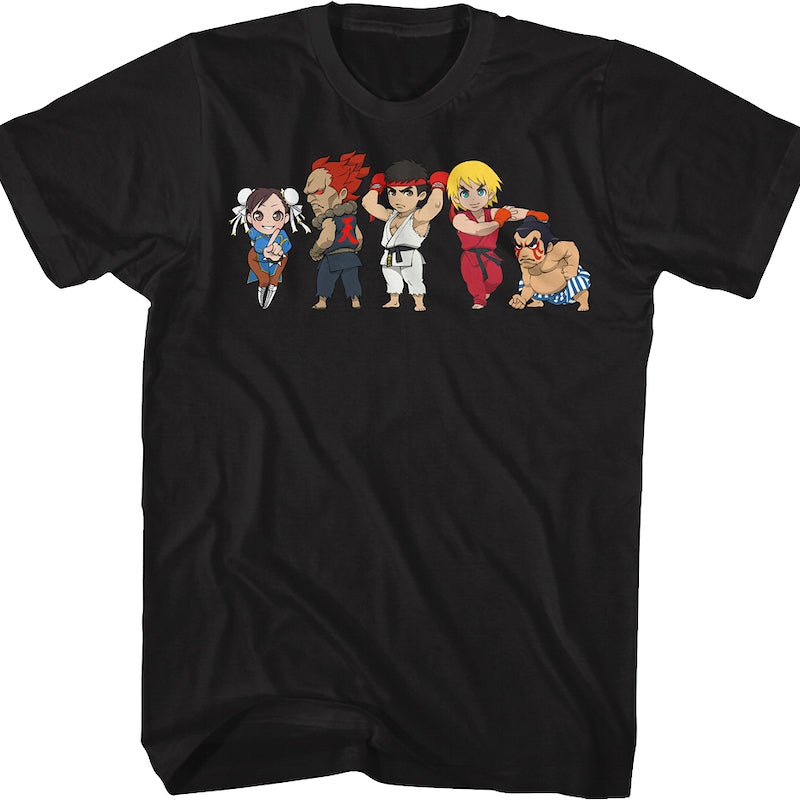 Chibi Characters Poses Street Fighter T-Shirt