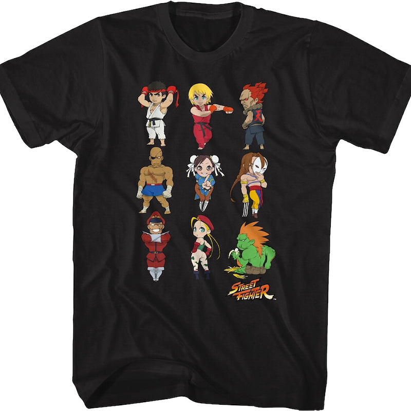 Chibi Poses Street Fighter T-Shirt