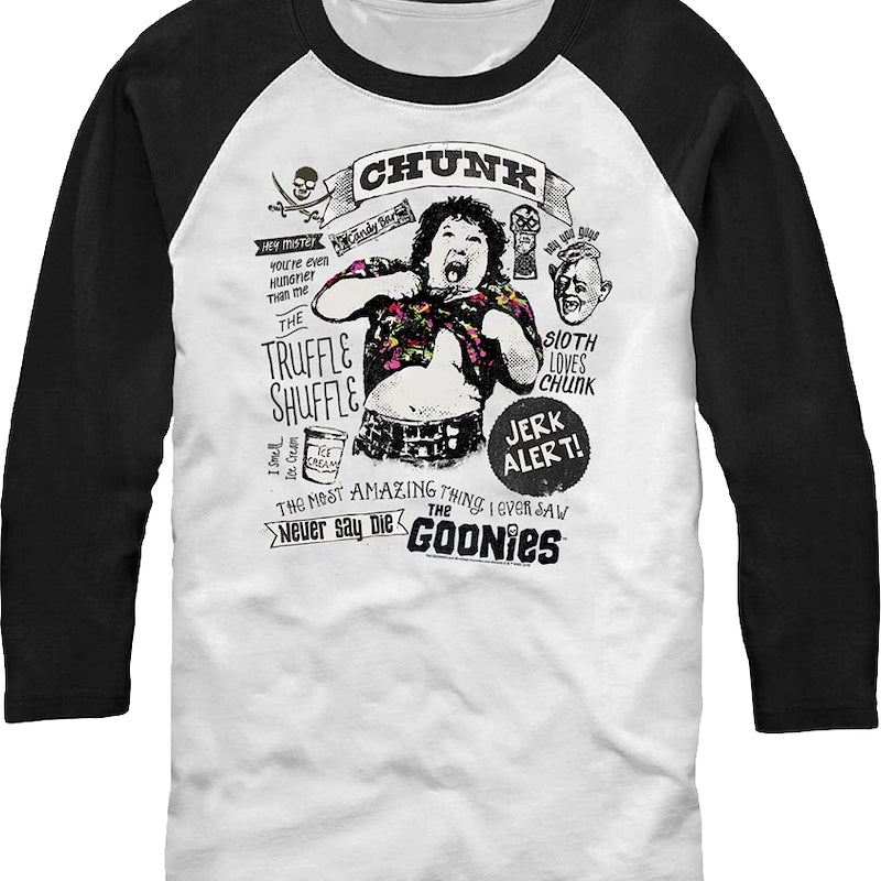 Chunk Collage Goonies Raglan Baseball Shirt