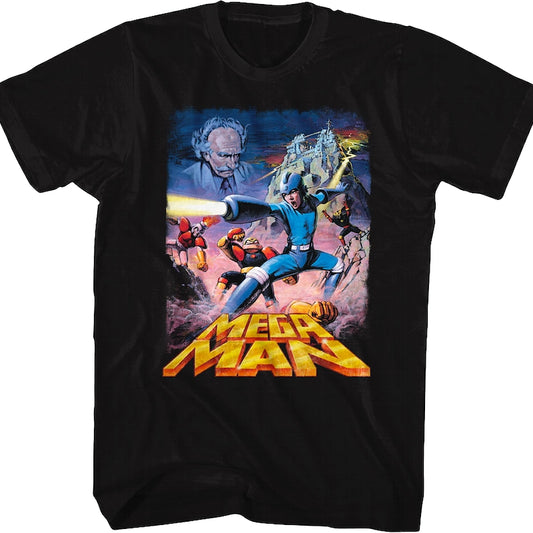 Collage Poster Mega Man T-Shirt