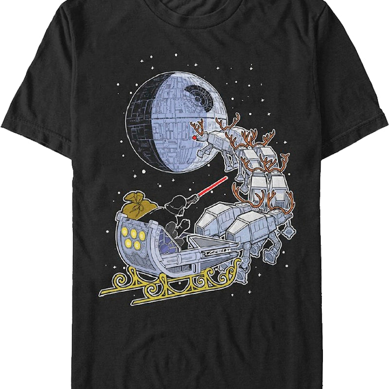 Darth Vader Christmas Sleigh Star Wars T-Shirt