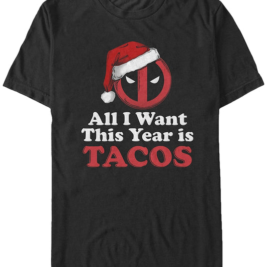 Deadpool Christmas Tacos T-Shirt