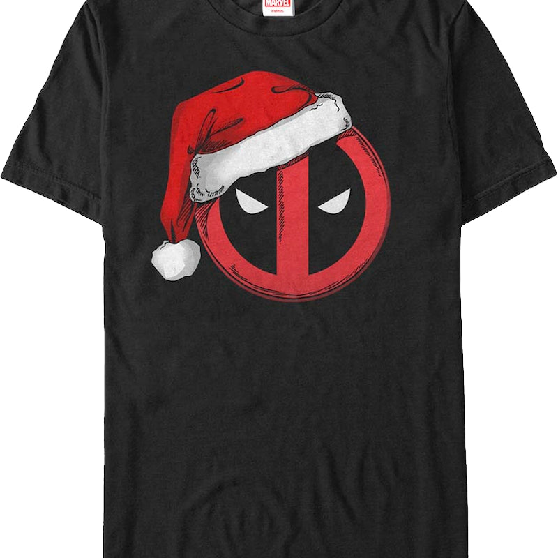 Deadpool Santa Claus Hat Marvel Comics T-Shirt