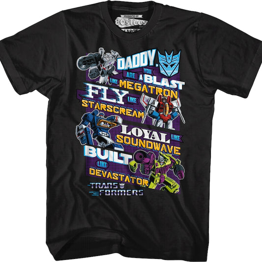 Decepticons Father's Day Transformers T-Shirt