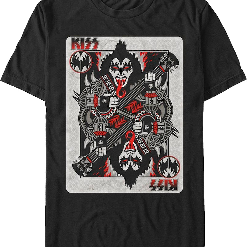 Demon Playing Card KISS T-Shirt