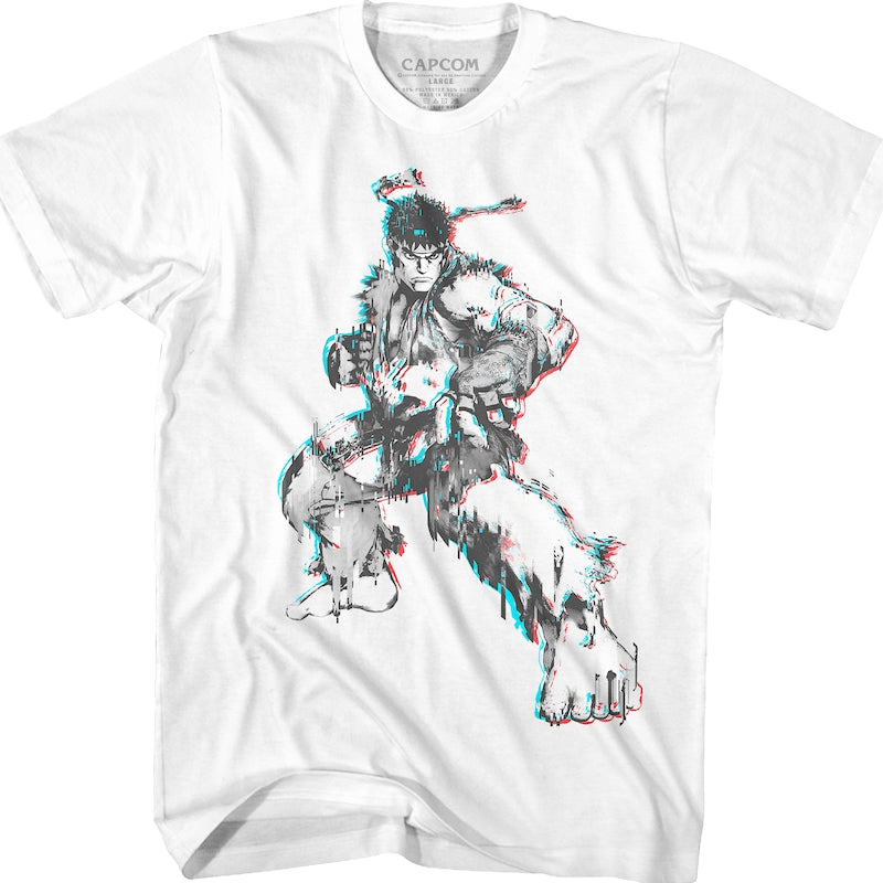 Distorted Ryu Street Fighter T-Shirt