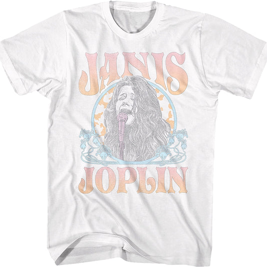Distressed Circle Janis Joplin T-Shirt