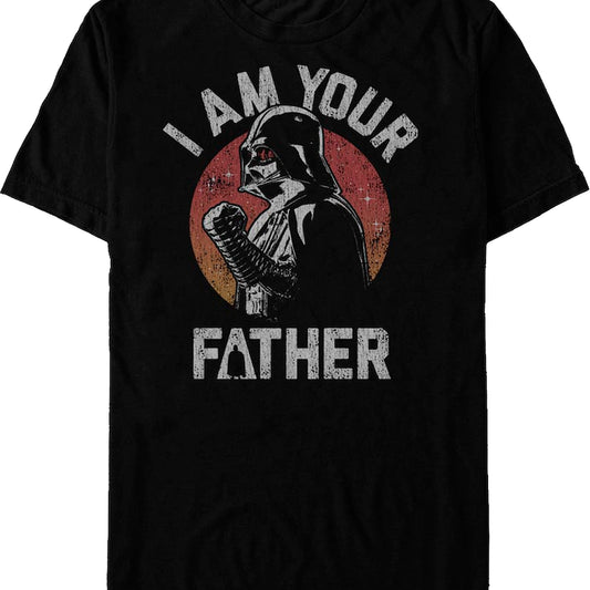 Distressed Darth Vader I Am Your Father Star Wars T-Shirt