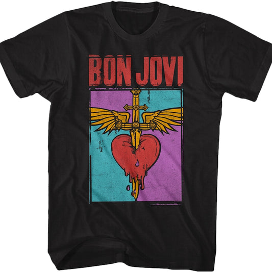 Distressed Logo Bon Jovi T-Shirt