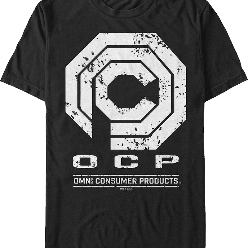 Distressed OCP Logo Robocop T-Shirt