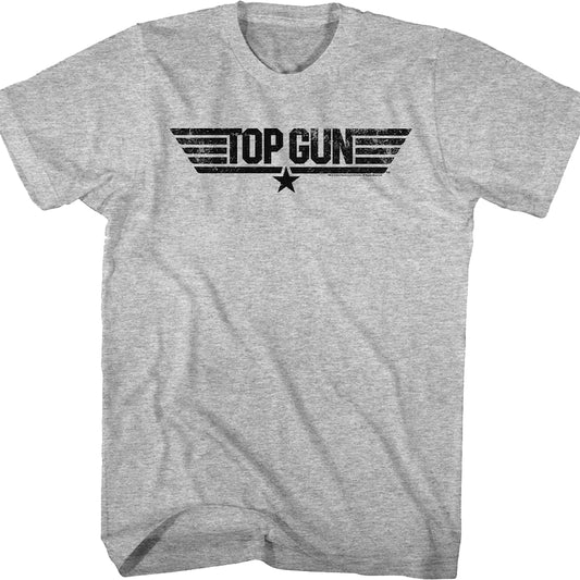 Distressed Top Gun Logo T-Shirt