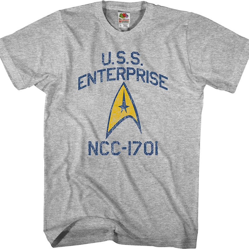 Distressed USS Enterprise Star Trek T-Shirt