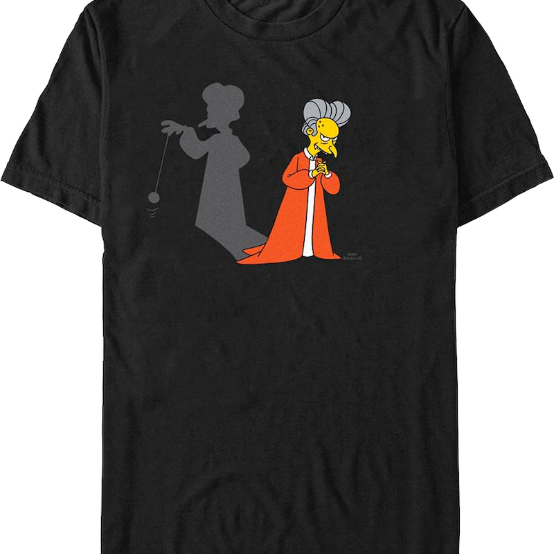 Count Burns Shadow The Simpsons T-Shirt