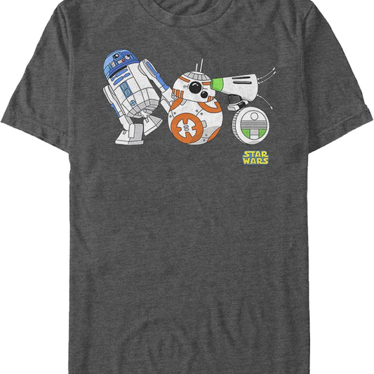 Droids R2-D2 BB-8 D-O Star Wars T-Shirt