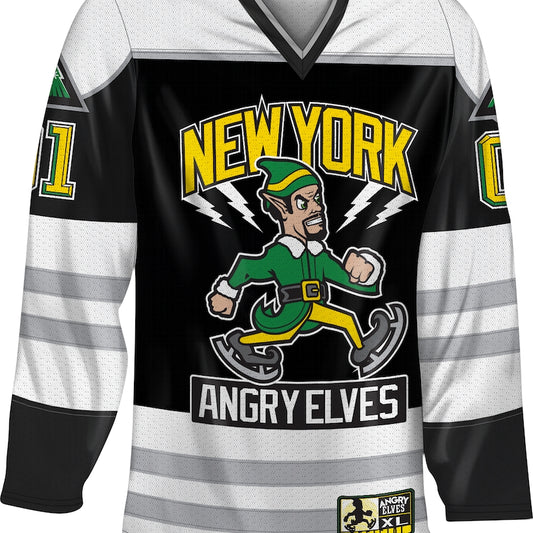 Elf Movie Miles Finch New York Angry Elves Hockey Jersey