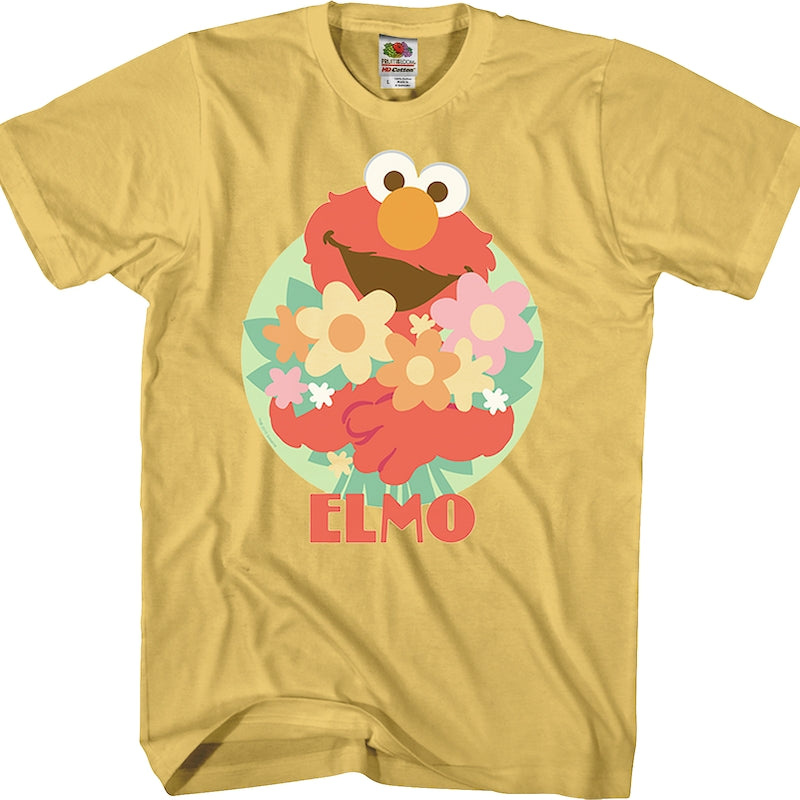 Elmo With Flowers Sesame Street T-Shirt