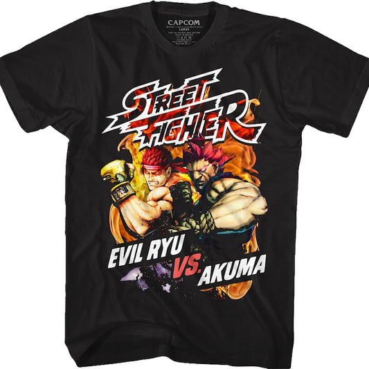 Evil Ryu vs Akuma Street Fighter T-Shirt