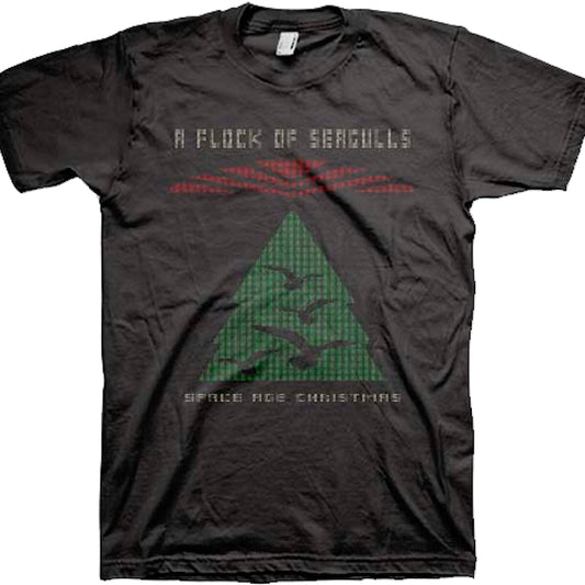 Faux Ugly Knit Space Age Christmas Flock Of Seagulls T-Shirt