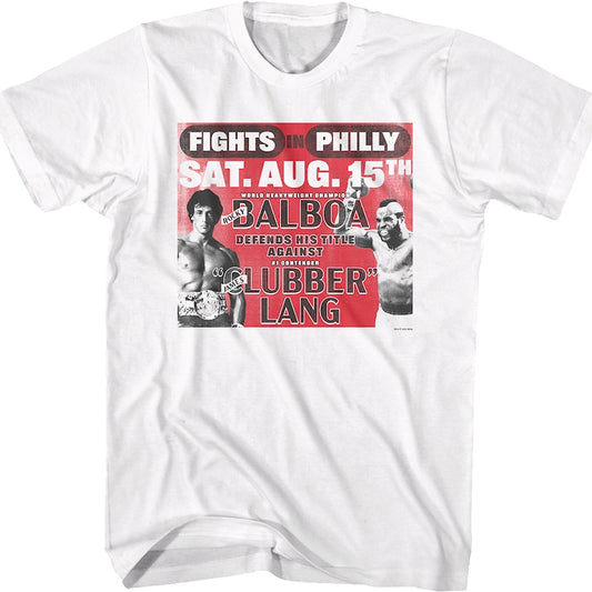 Fights In Philly Rocky Balboa vs Clubber Lang Rocky T-Shirt