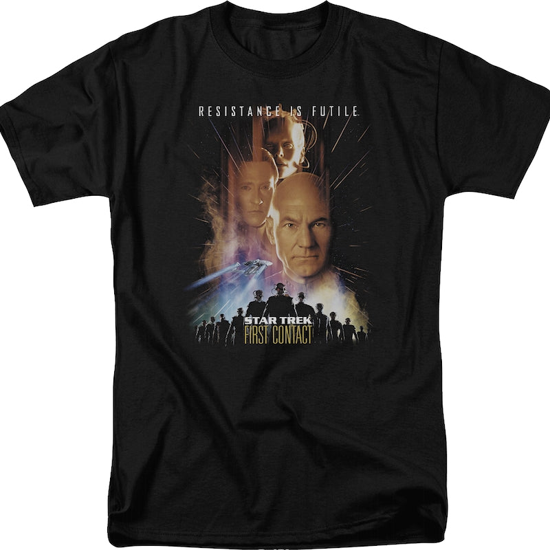 First Contact Poster Star Trek T-Shirt