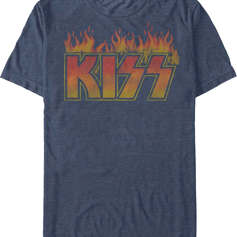 Flaming Logo KISS T-Shirt