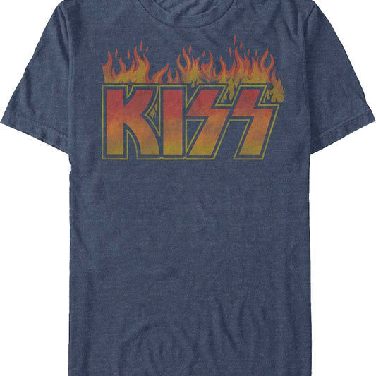 Flaming Logo KISS T-Shirt