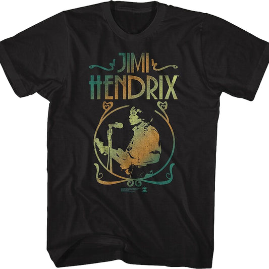Gradient Poster Jimi Hendrix T-Shirt