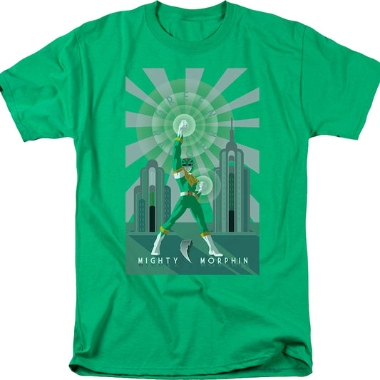 Green Ranger Poster Mighty Morphin Power Rangers T-Shirt