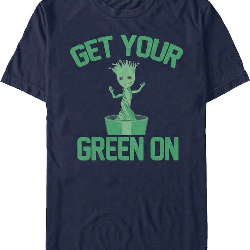 Groot Get Your Green On Marvel Comics T-Shirt