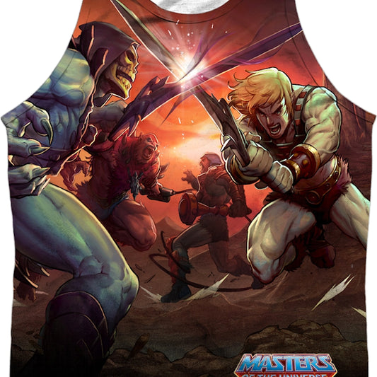 He-Man and Skeletor Battle Masters of the Universe Tank Top
