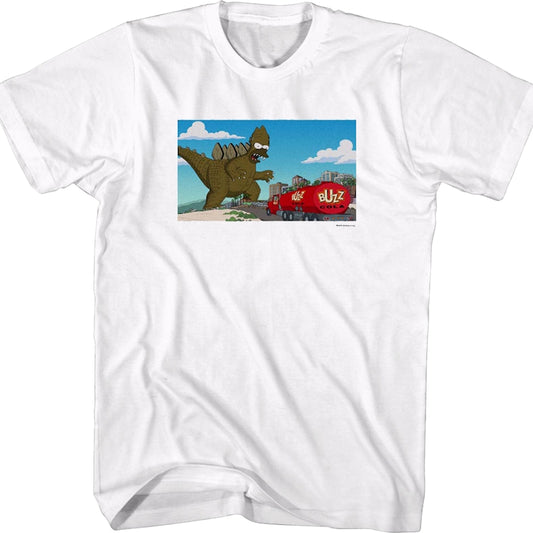 Homerzilla Attacks The Simpsons T-Shirt