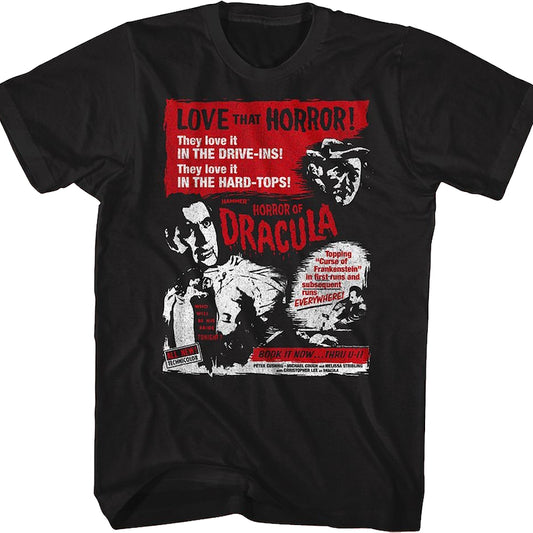 Horror of Dracula Poster Hammer Films T-Shirt