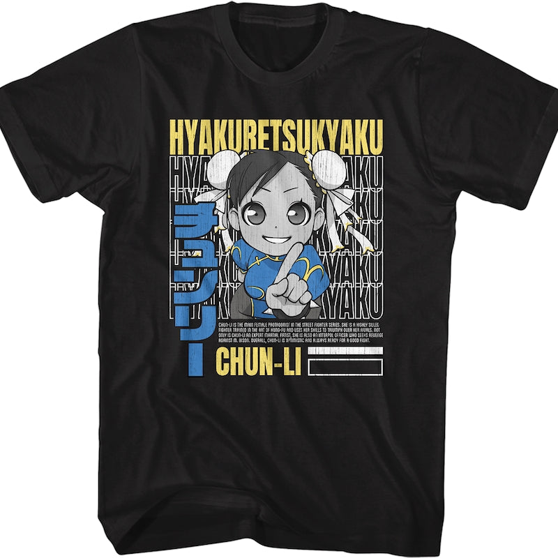 Hyakuretsukyaku Chun-Li Street Fighter T-Shirt