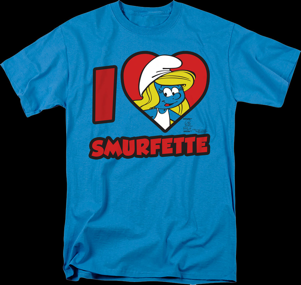 I Love Smurfette Smurfs T-Shirt