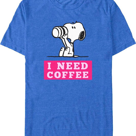I Need Coffee Peanuts T-Shirt