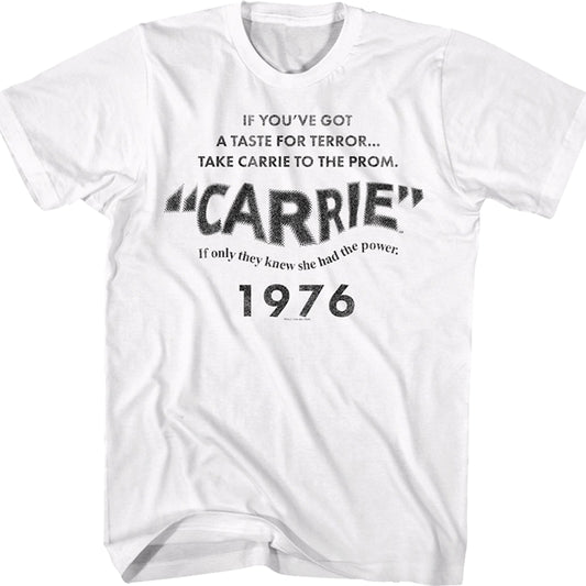 If You've Got A Taste For Terror Carrie T-Shirt