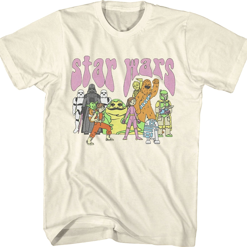 Illustrated Cast Star Wars T-Shirt