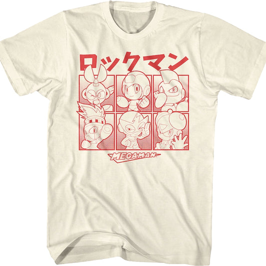 Japanese Blocks Mega Man T-Shirt
